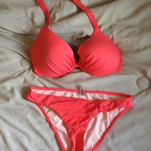 Cute push up halter top and matching bottoms